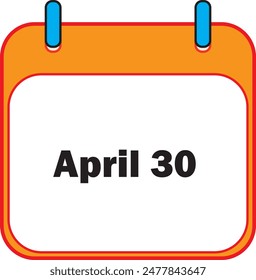 April Month 30 | Date Icon