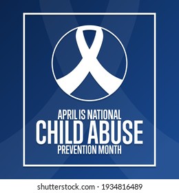 April is National Child Abuse Prevention Month. Holiday concept. Template for background, banner, card, poster with text inscription. Vector EPS10 illustration
