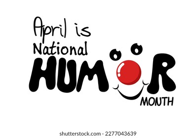 April is National humor month vector illustration, suitable for banner, poster or card campaign