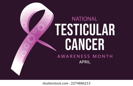 April is national Testicular cancer awareness month. Template for background, banner, card, poster