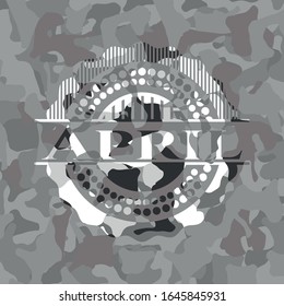 April on grey camouflage pattern