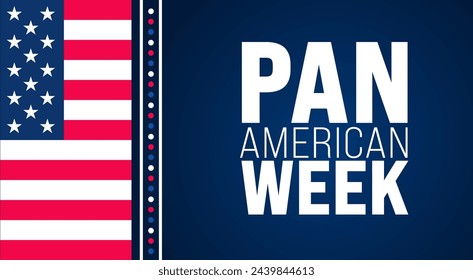 April is Pan American Week background template. Holiday concept. use to background, banner, placard, card, and poster design template with text inscription and standard color. vector illustration.