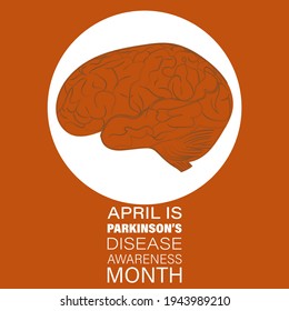 April is Parkinson's awareness month background poster design