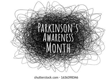 April is Parkinson's disease awareness month. Template for background, banner, card, poster with text inscription. Vector EPS10 illustration