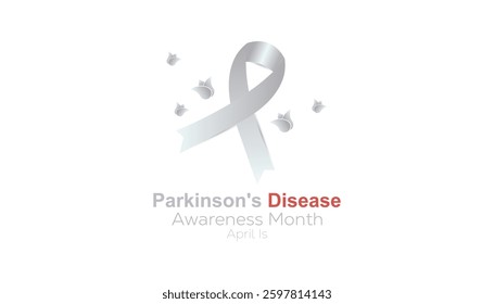 April is parkinson's disease awareness month. Vector template Design for banner, greeting card, poster, prints, social media post ,flyer , T shirt with background.