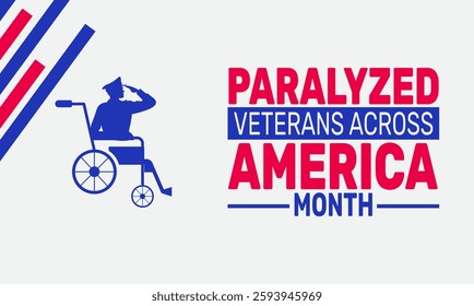 April is recognized as Paralyzed Veterans of America (PVA) Awareness Month. suitable for placard, background,Greeting Card, Poster design template with text inscription, standard Social Media Post.