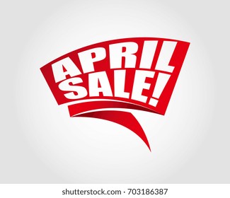 April sale labels banners