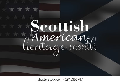 April is Scottish American heritage month poster design