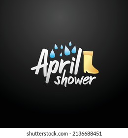 April Shower Vector Banner Design