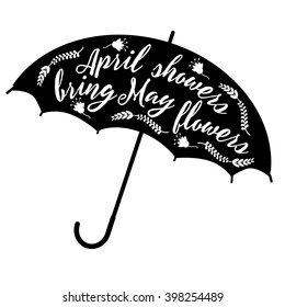 
April showers bring May flowers design EPS 10 vector royalty free stock illustration