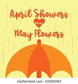 April Showers Day Logo Vector Template Stock Vector (Royalty Free ...