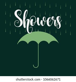 April Showers Vector Template Design Illustration