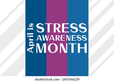 April Stress Awareness Month Poster Card Stock Vector (Royalty Free ...