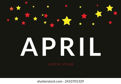 April, stylist banner. Vector illustration