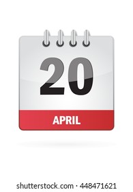 April Twenty. Calendar Icon