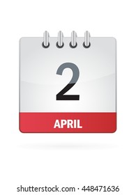 April Two. Calendar Icon
