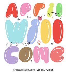 April WIll Come, Design Custom Text Font Hand drawn