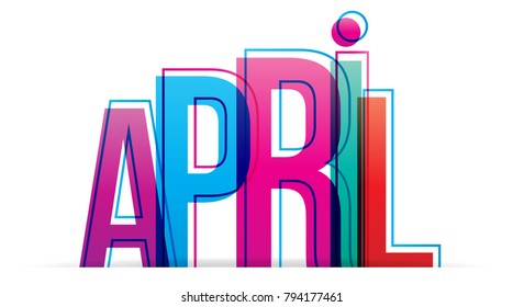April Word Concept Stock Vector (Royalty Free) 794177461 | Shutterstock
