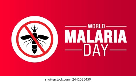 April World Malaria Day background template. Holiday concept. use to background, banner, placard, card, and poster design template with text inscription and standard color. vector illustration.