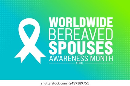April is Worldwide Bereaved Spouses Awareness Month background template. Holiday concept. use to background, banner, placard, card, and poster design template with text inscription and standard color. svg