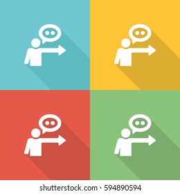 Aproach Flat Icon Concept