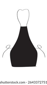 apron black color cloth kitchen cooking food uniform fabric chef restaurant service wear culinary waiter apron drawing design graphic kitchen cotton work apron cloth apparel barista cafe owner garment