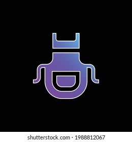 Icono de vector de gradiente azul Apron