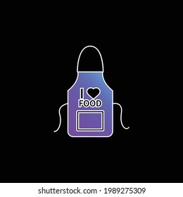 Icono de vector de gradiente azul Apron