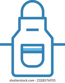 Apron Blue Icon - Single Icon, Vector 