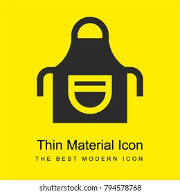 Apron bright yellow material minimal icon or logo design