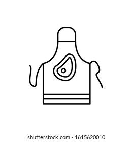 Apron, butcher icon. Simple line, outline vector batcher icons for ui and ux, website or mobile application