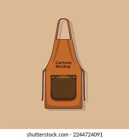 Apron Cartoon Mockup Vector (objeto)