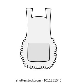 apron, cartoon pinafore isolated on white background
