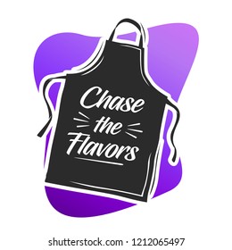 Apron with Catchy Tagline emblem Object Illustration Stock Vector