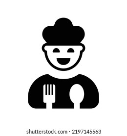 Apron, chef, cook icon. Black vector graphics.