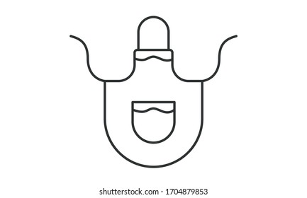 Apron, chef, cooking, garment, kitchen, protective, fabric, clean, food, pocket, working, wear, cloth, textile, protect, fashion, maid free vector icon
