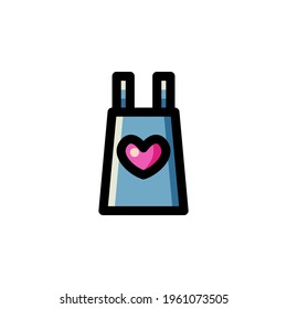 Apron Chef Mother’s Day Outline Icon Logo Vector Illustration
