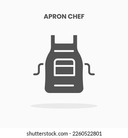 Apron chef icon vector illustration glyph style. Great used for web, app, digital product, presentation, UI and many more.