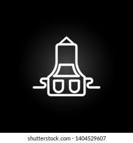 Apron, chef apron, uniform, pinafore neon icon. Elements of kitchen utencils set. Simple icon for websites, web design, mobile app, info graphics