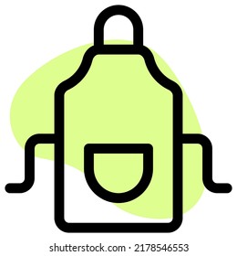 Apron as a chef's uniform to prevent mess