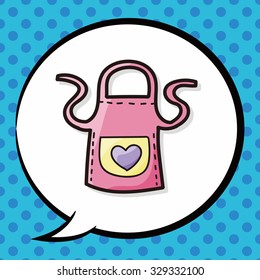 Apron color doodle, speech bubble