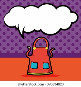 Apron color doodle, speech bubble