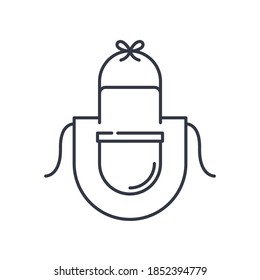 Apron concept icon, linear isolated illustration, thin line vector, web design sign, outline concept symbol with editable stroke on white background.