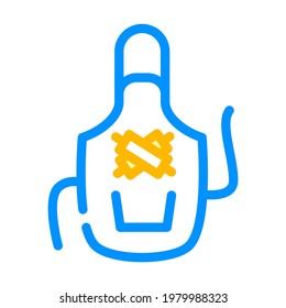 Schürze zum Kochen von Farbsymbol Vektorgrafik. Schürze für Kochzeichen. einzelne Symbolillustration