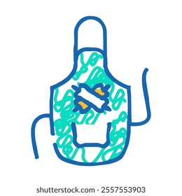 apron for cooking doodle icon sketch vector. apron for cooking sign. isolated symbol illustration