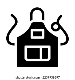 apron denim glyph icon vector. apron denim sign. isolated symbol illustration
