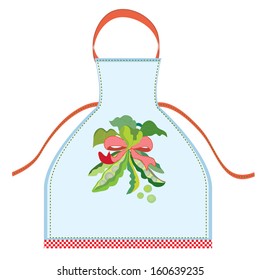 Apron design with pea pod illustration