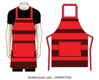 Apron Design Vector (Red / Crimson)
: Graphic Line