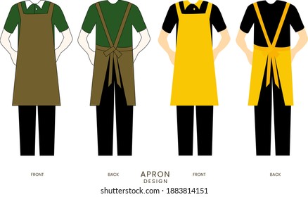 Apron design vector for restaurant branding.