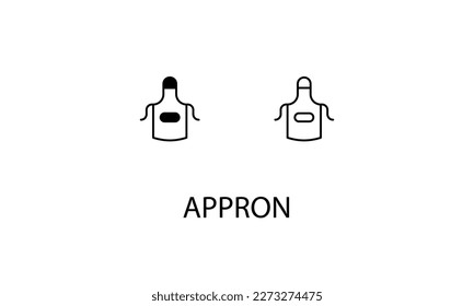  Apron double icon design stock illustration